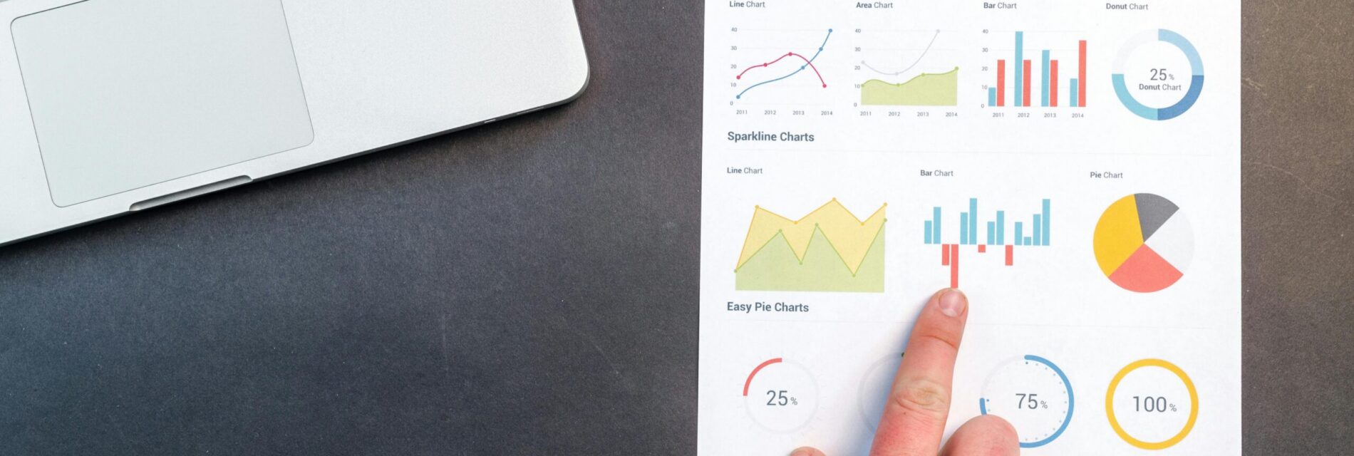 Main pointant une feuille remplie d'éléments graphiques d'évaluation sur l'accessibilité d'un projet de site réalisé par AccessiWeb